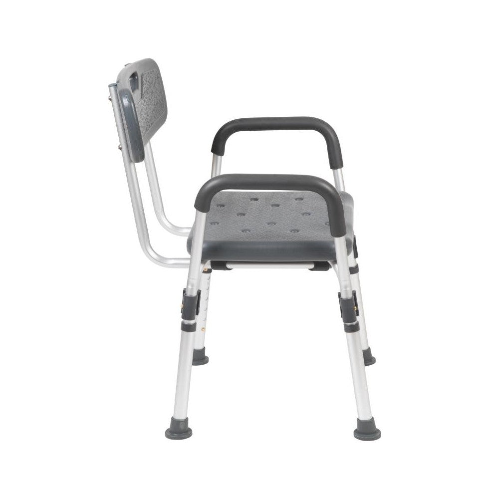 Flash Furniture HERCULES Gray Adjustable Bath Chair DC-HY3520L-GRY-GG