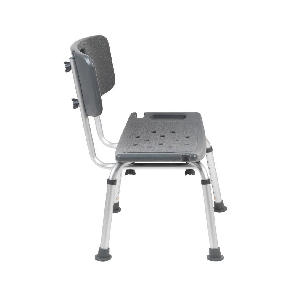 Flash Furniture HERCULES Gray Bath & Shower Chair DC-HY3500L-GRY-GG