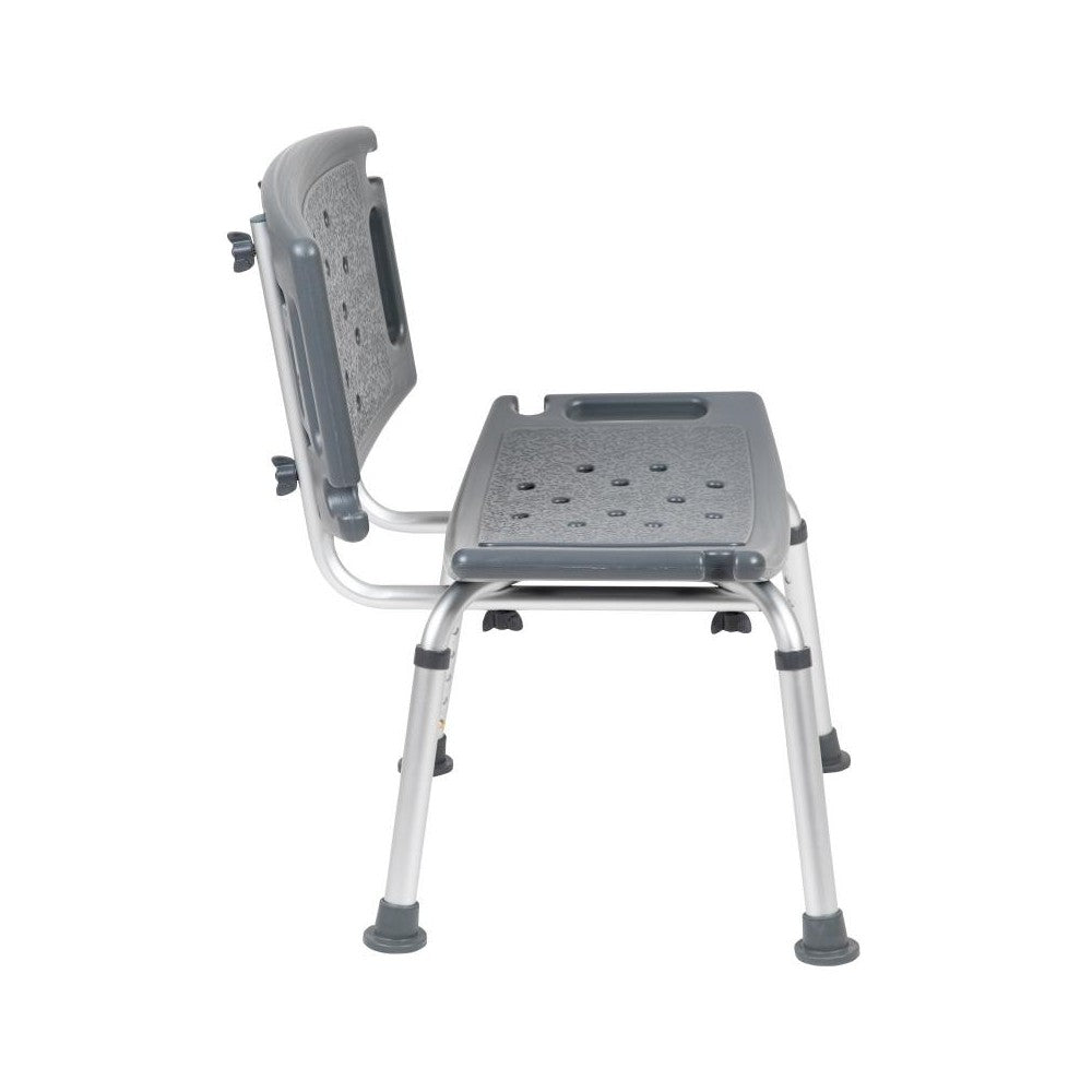 Flash Furniture HERCULES Gray Bath & Shower Chair DC-HY3501L-GRY-GG
