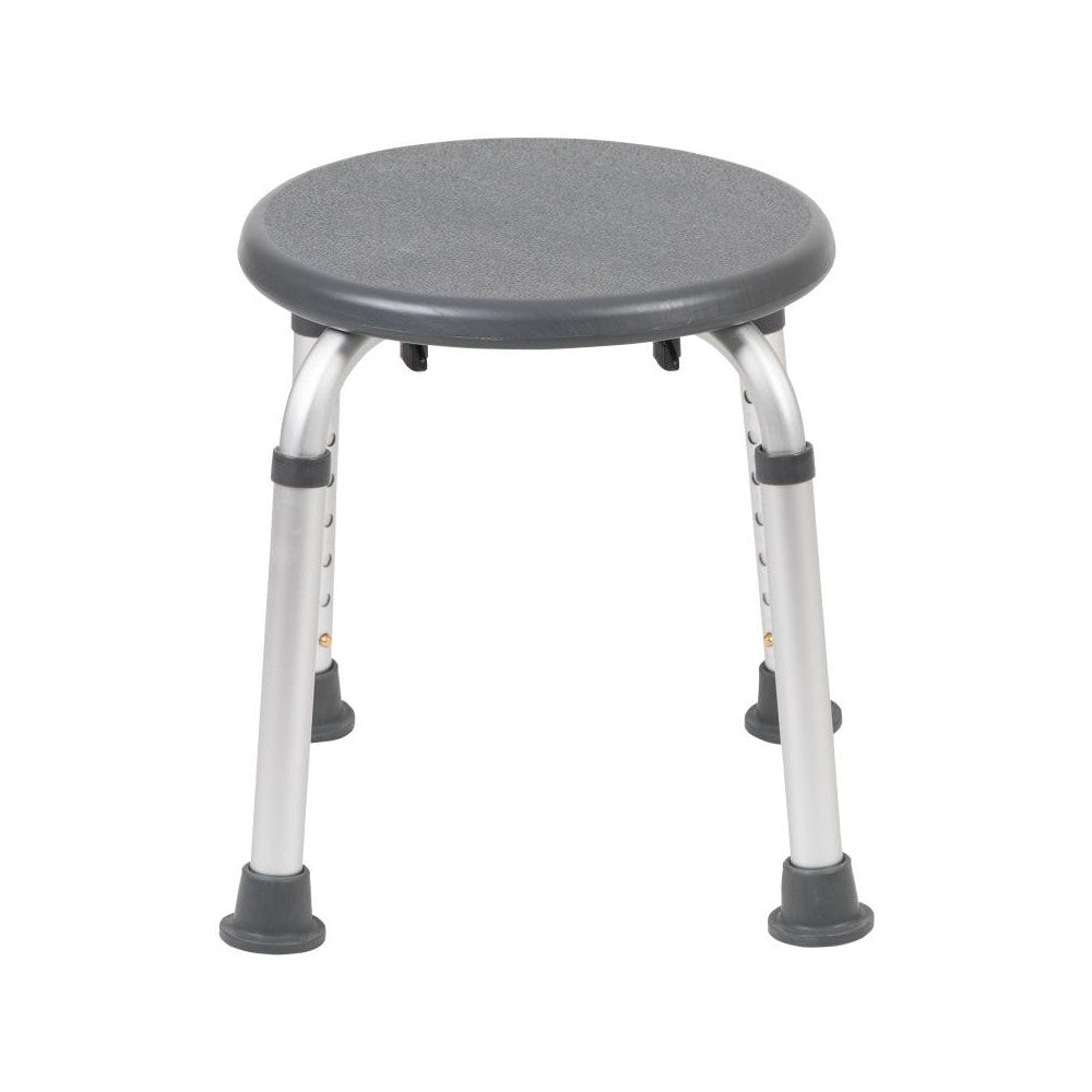 Flash Furniture HERCULES Gray Bath & Shower Stool DC-HY3400L-GRY-GG