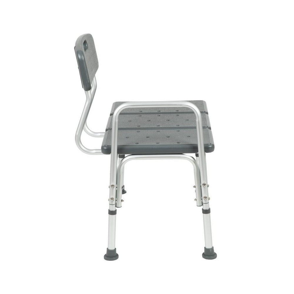 Flash Furniture HERCULES Gray Bath Transfer Bench DC-HY3510L-GRY-GG