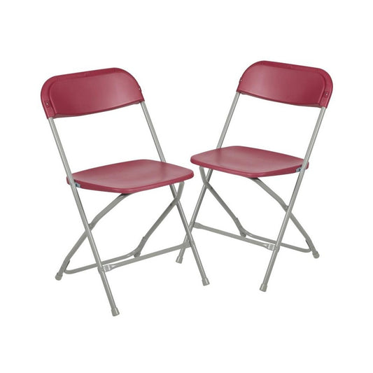 Flash Furniture HERCULES Red Plastic Folding Chair 2-LE-L-3-RED-GG