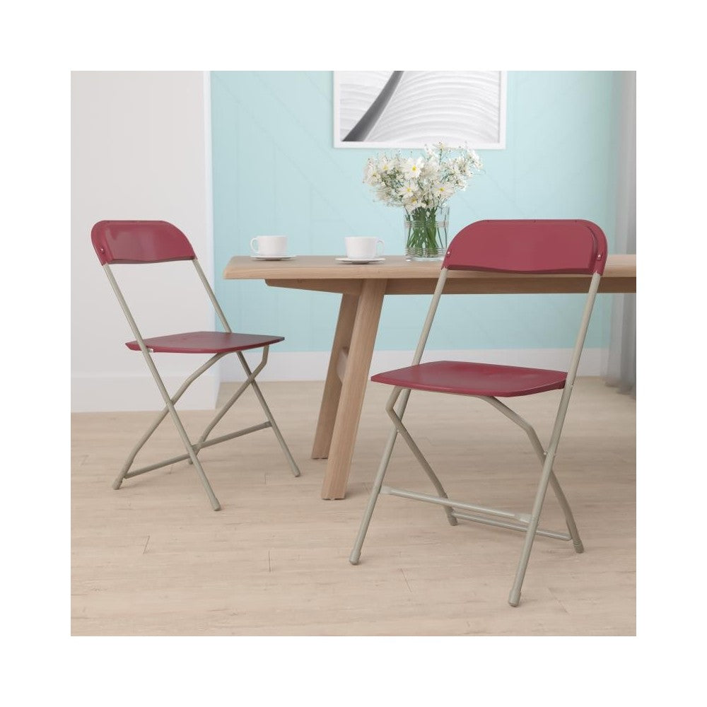 Flash Furniture HERCULES Red Plastic Folding Chair 2-LE-L-3-RED-GG