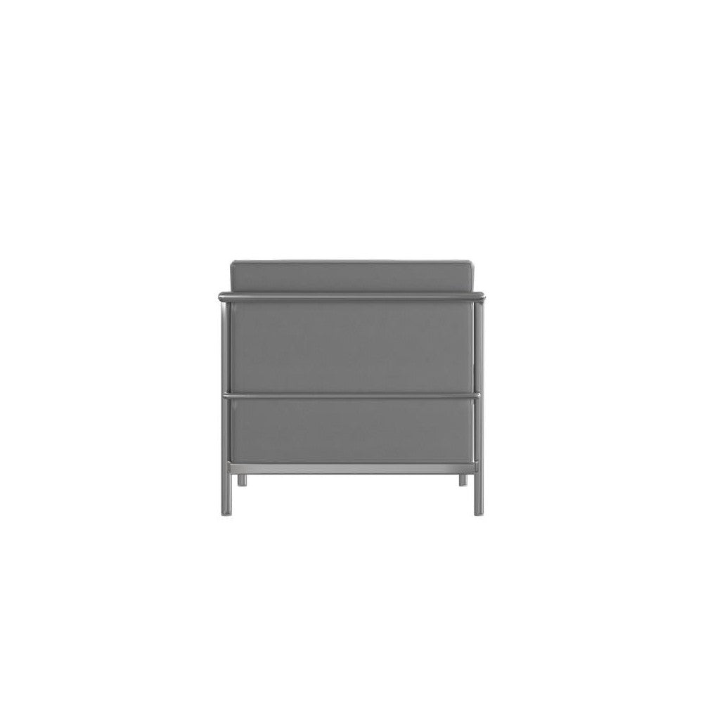 Flash Furniture HERCULES Regal Gray Leather Chair ZB-REGAL-810-1-CHAIR-GY-GG