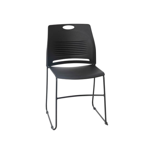 Flash Furniture HERCULES Series Black Sled Base Stack Chair RUT-NC499A-BK-GG
