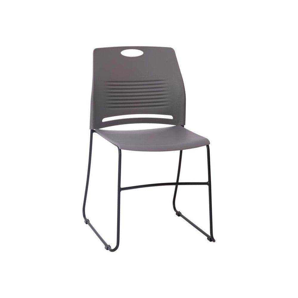 Flash Furniture HERCULES Series Gray Sled Base Stack Chair RUT-NC499A-GY-GG