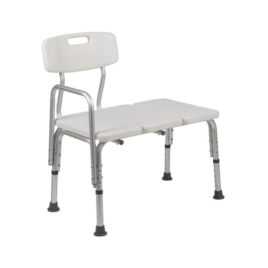 Flash Furniture HERCULES White Bath Transfer Bench DC-HY3510L-WH-GG