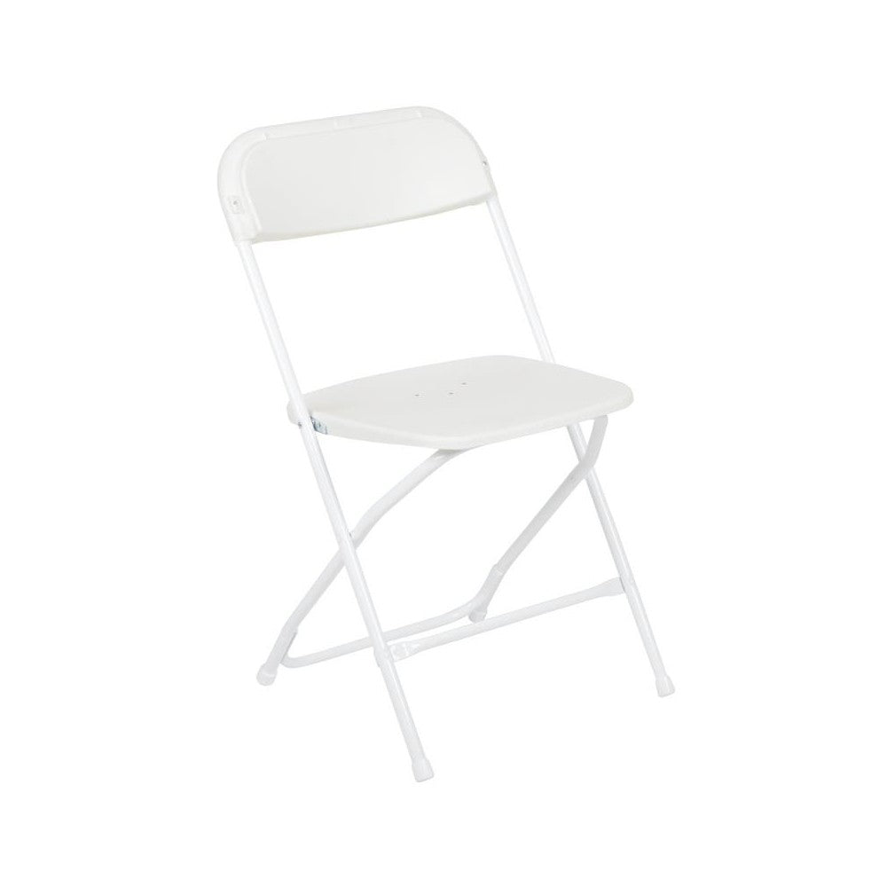 Flash Furniture HERCULES White Plastic Folding Chair 2-LE-L-3-WHITE-GG