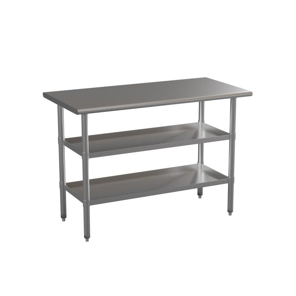 Flash Furniture Hogan Stainless Table 2 Shelf Table NH-WT-GU-2448-GG