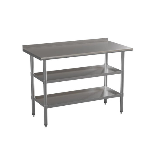 Flash Furniture Hogan Stainless Table 2 Shelf Table NH-WT-GU-2448BSP-GG