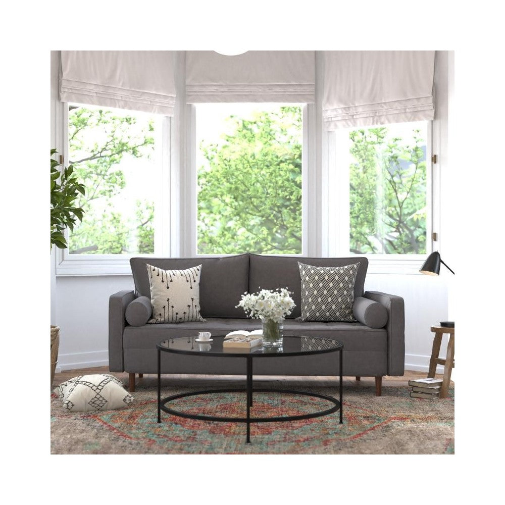 Flash Furniture Hudson Dark Gray Upholstered Sofa IS-PS100-DKGY-GG