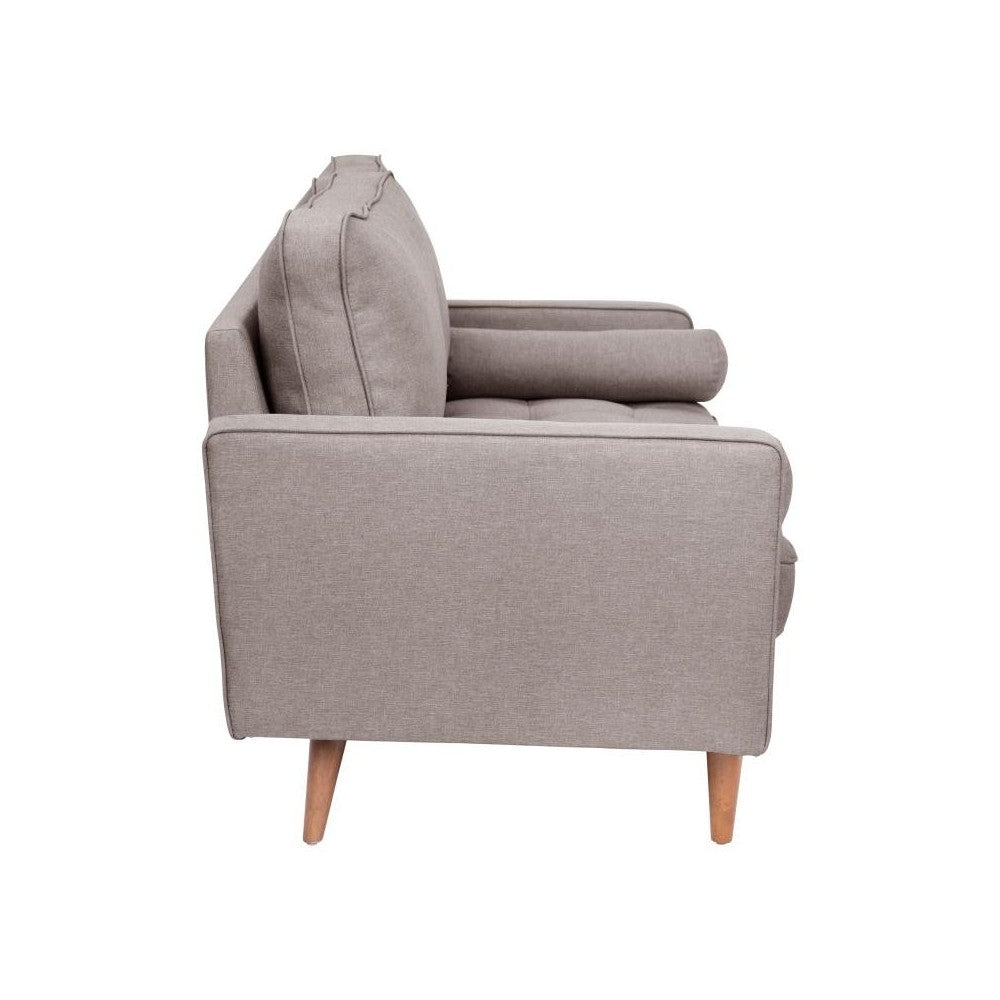 Flash Furniture Hudson SLT Gray Upholstered Loveseat IS-PL100-GY-GG