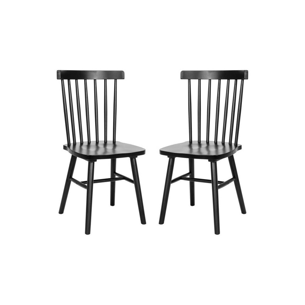 Flash Furniture Ingrid 2PK Black Spindle Back Chair ZH-8101WR-BK-2-GG