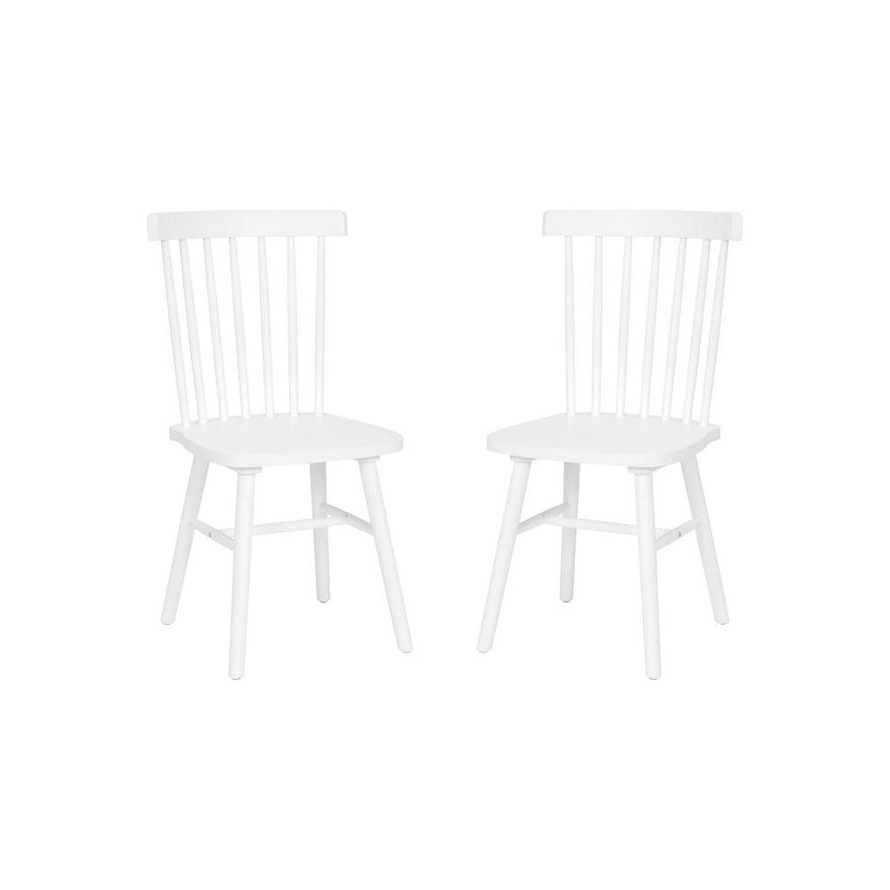 Flash Furniture Ingrid 2PK White Spindle Back Chair ZH-8101WR-WH-2-GG