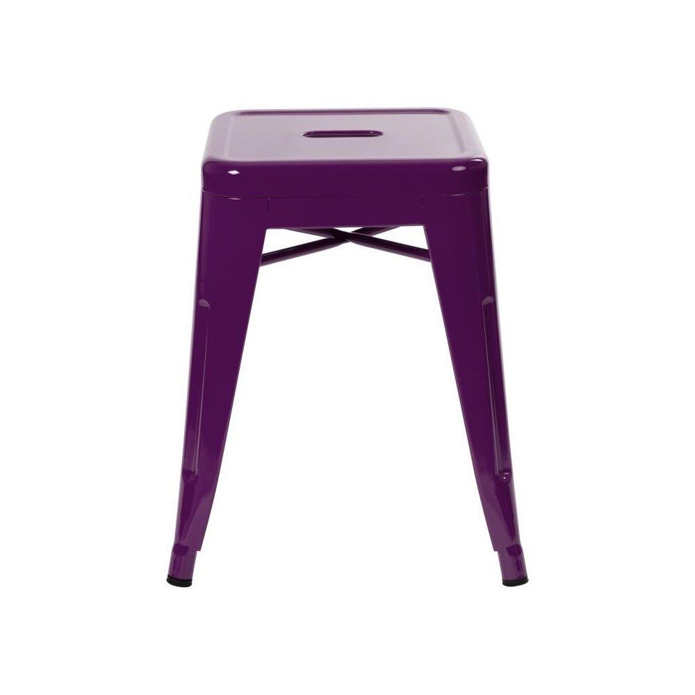 Flash Furniture Kai 4 Pack Purple Metal Stool ET-BT3503-18-PR-GG