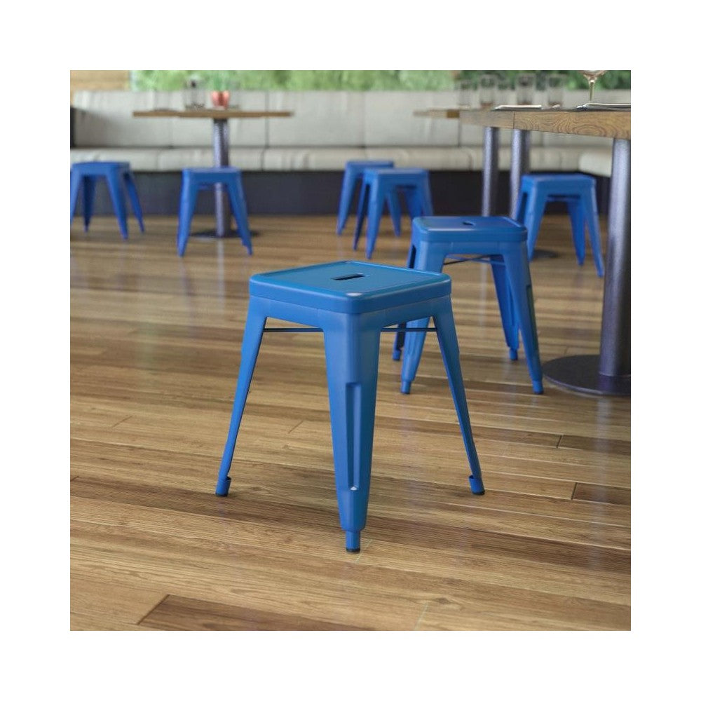 Flash Furniture Kai 4 Pack Royal Blue Metal Stool ET-BT3503-18-BL-GG