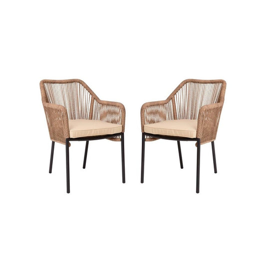 Flash Furniture Kallie Set of 2 Natural Patio Chair SDA-AD892006-NAT-2-GG