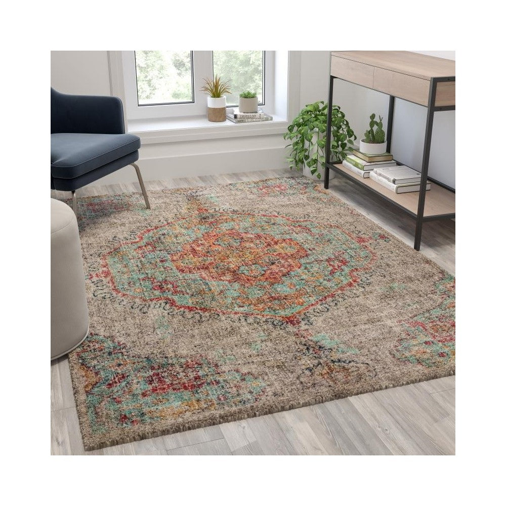Flash Furniture Katherine 5' x 7' Multicolor Area Rug RC-EG-202101-02-57-GR-GG