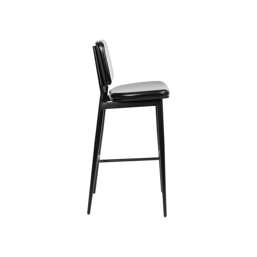 Flash Furniture Kenzie 2PK Black Leather Barstools AY-S01-BK-GG