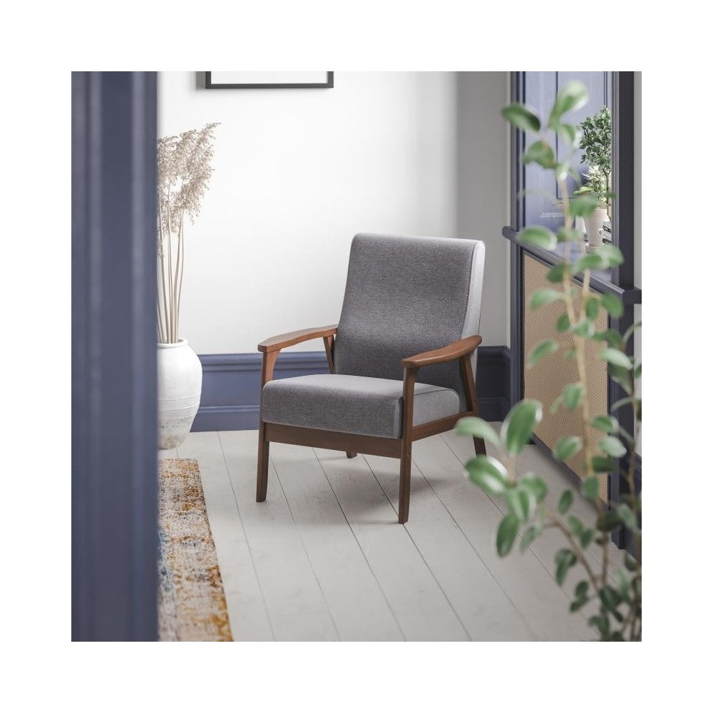 Flash Furniture Langston Gray Faux Linen Arm Chair IS-IT673317-GY-GG