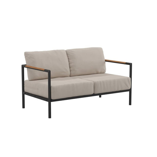 Flash Furniture Lea Black Loveseat with Cushions GM-201027-2S-GY-GG