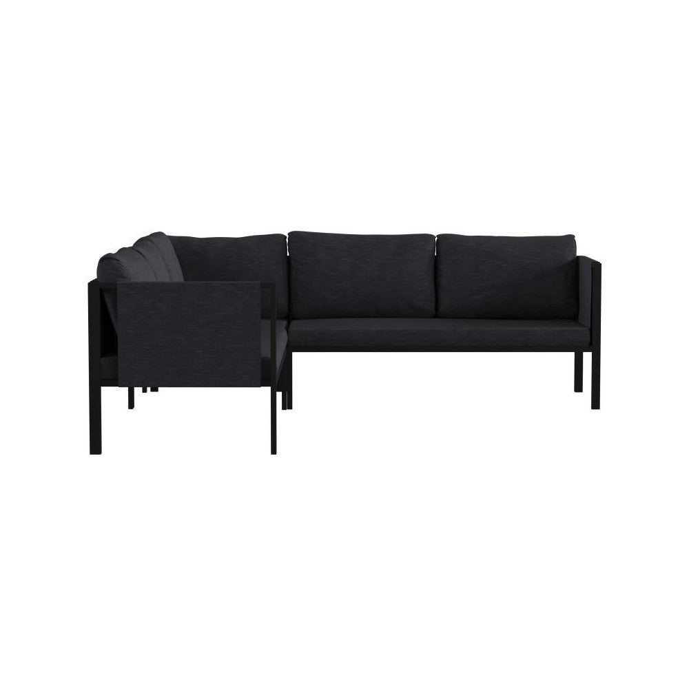Flash Furniture Lea Black Sectional with Cushions GM-201108-SEC-CH-GG