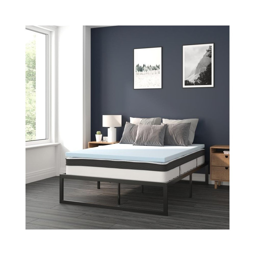 Flash Furniture Leo Mattress, Frame & Topper Set XU-BD10-10PSM2M35-F-GG