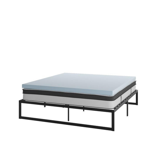 Flash Furniture Leo Mattress, Frame & Topper Set XU-BD10-10PSM2M35-K-GG