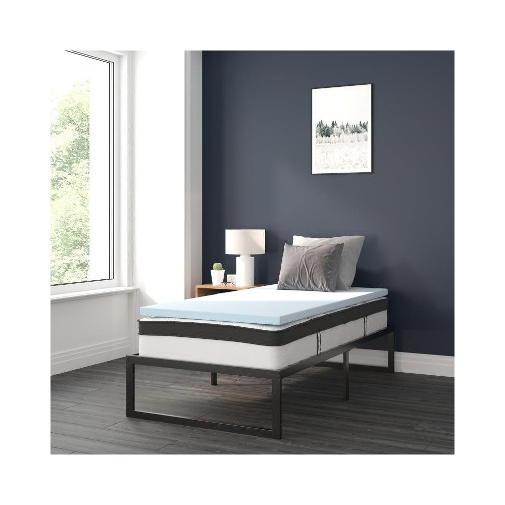 Flash Furniture Leo Mattress, Frame & Topper Set XU-BD10-10PSM2M35-T-GG