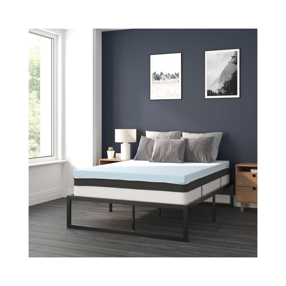 Flash Furniture Leo Mattress, Frame & Topper Set XU-BD10-10PSM3M35-F-GG