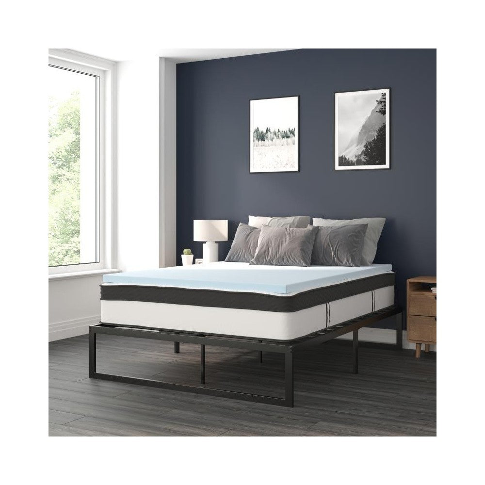 Flash Furniture Leo Mattress, Frame & Topper Set XU-BD10-12PSM2M35-Q-GG