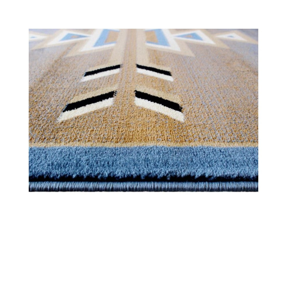 Flash Furniture Lodi Collection Blue 4x5 Southwest Area Rug OKR-RG1113-45-BL-GG