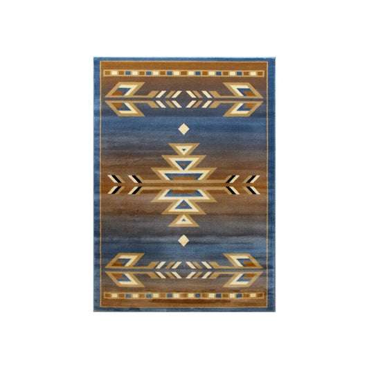 Flash Furniture Lodi Collection Blue 6x9 Southwest Area Rug OKR-RG1113-69-BL-GG