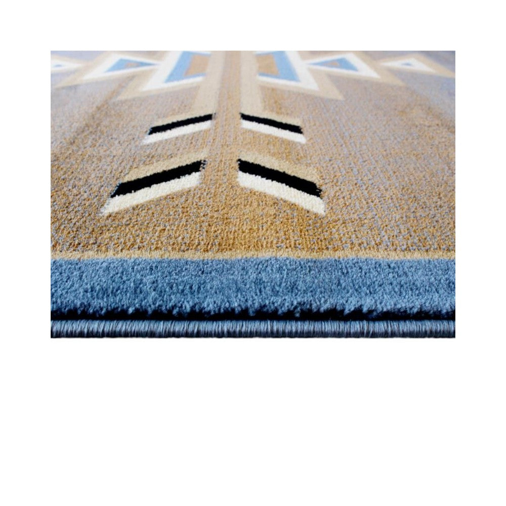 Flash Furniture Lodi Collection Blue 6x9 Southwest Area Rug OKR-RG1113-69-BL-GG