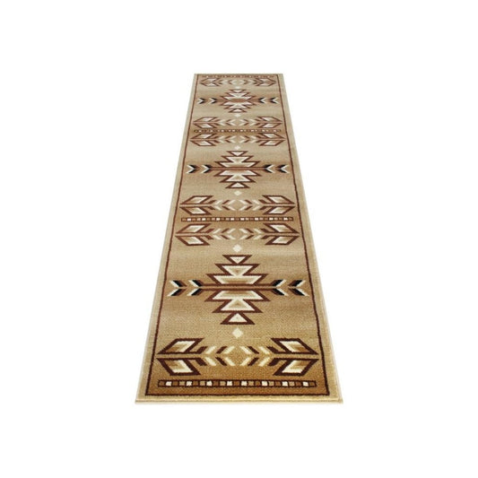 Flash Furniture Lodi Collection Brown 2x7 Southwest Area Rug OKR-RG1113-27-BG-GG