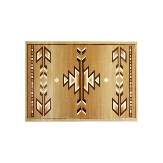 Flash Furniture Lodi Collection Brown 4x5 Southwest Area Rug OKR-RG1113-45-BG-GG