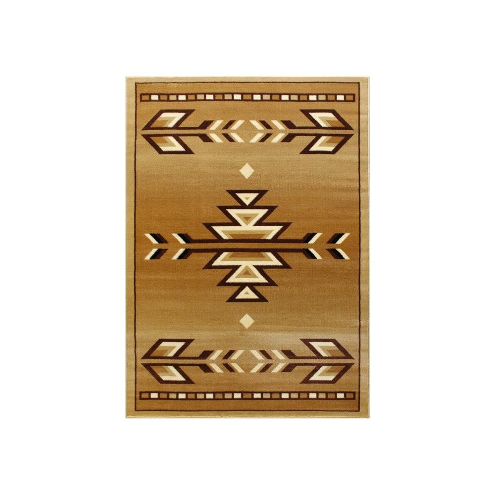 Flash Furniture Lodi Collection Brown 5x7 Southwest Area Rug OKR-RG1113-57-BG-GG