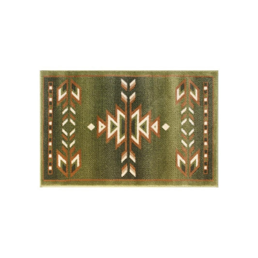 Flash Furniture Lodi Collection Green 2x3 Southwest Area Rug OKR-RG1113-23-GN-GG