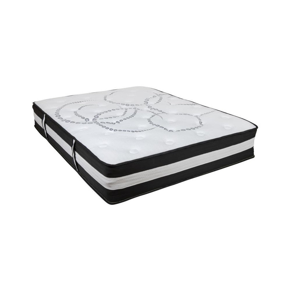 Flash Furniture Louis Full Bed Frame & Mattress Set XU-BD10-12PSM-F-GG
