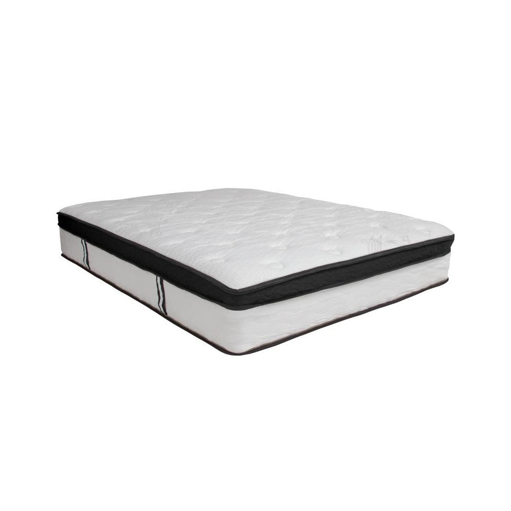 Flash Furniture Louis Full Bed Frame & Mattress Set XU-BD10001-12MFM-F-GG