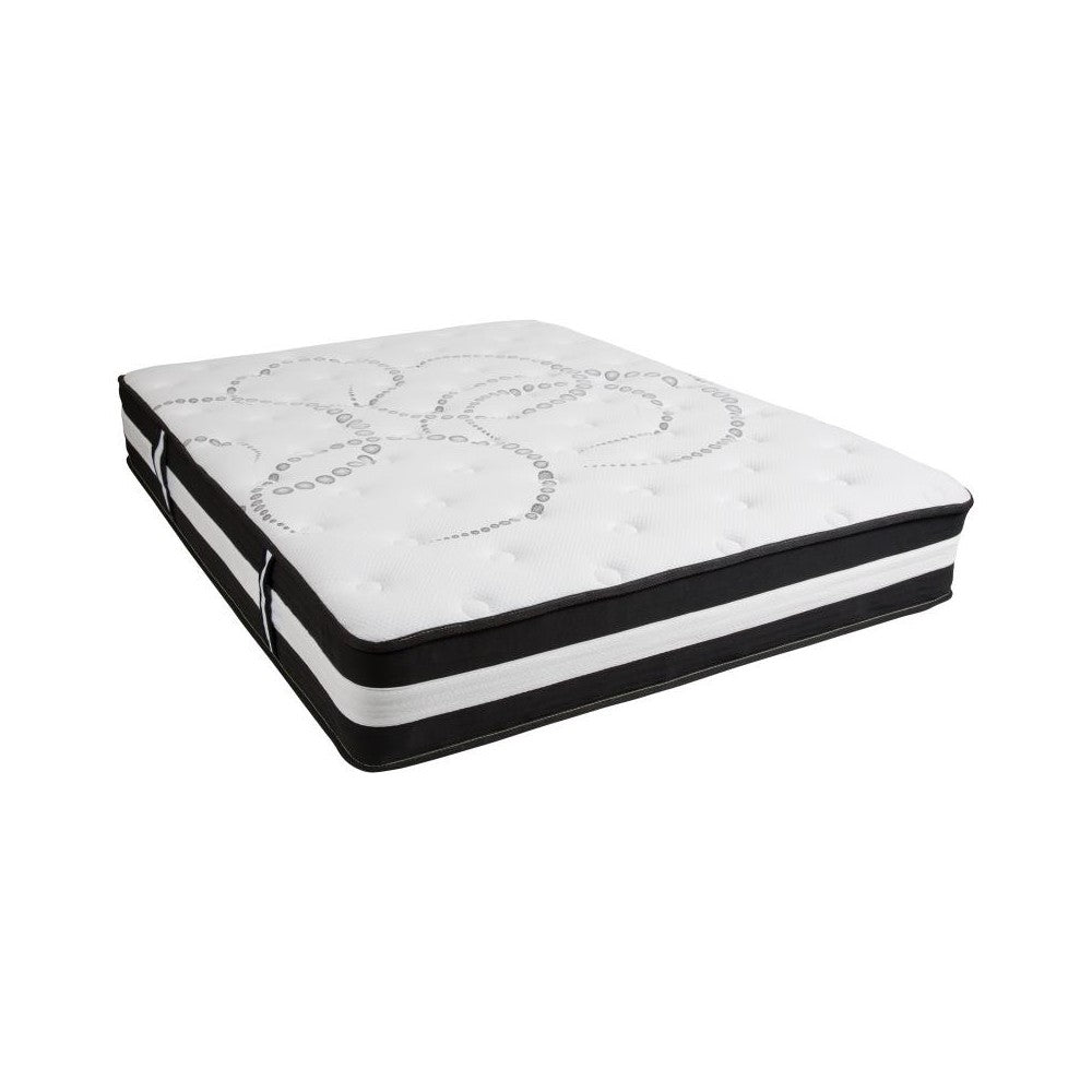 Flash Furniture Louis Queen Bed Frame & Mattress Set XU-BD10-12PSM-Q-GG