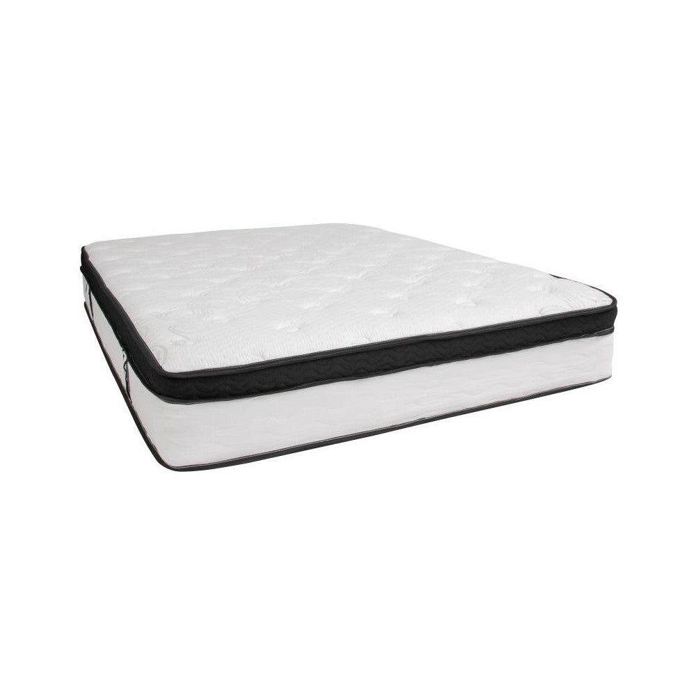 Flash Furniture Louis Queen Bed Frame & Mattress Set XU-BD10001-12MFM-Q-GG
