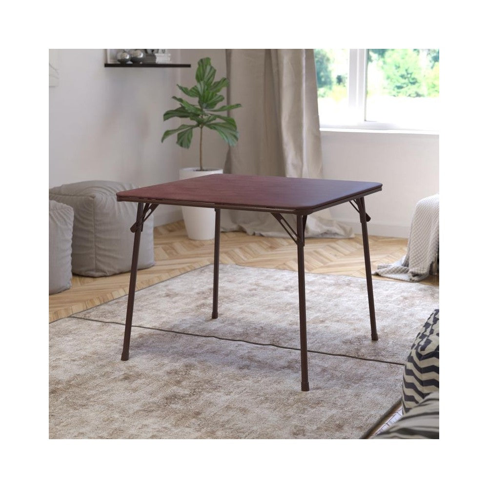 Flash Furniture Madelyn Brown Folding Card Table JB-2-BR-GG