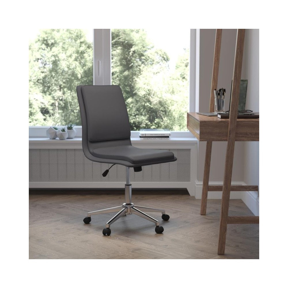 Flash Furniture Madigan Gray LeatherSoft Office Chair GO-21111-GY-GG