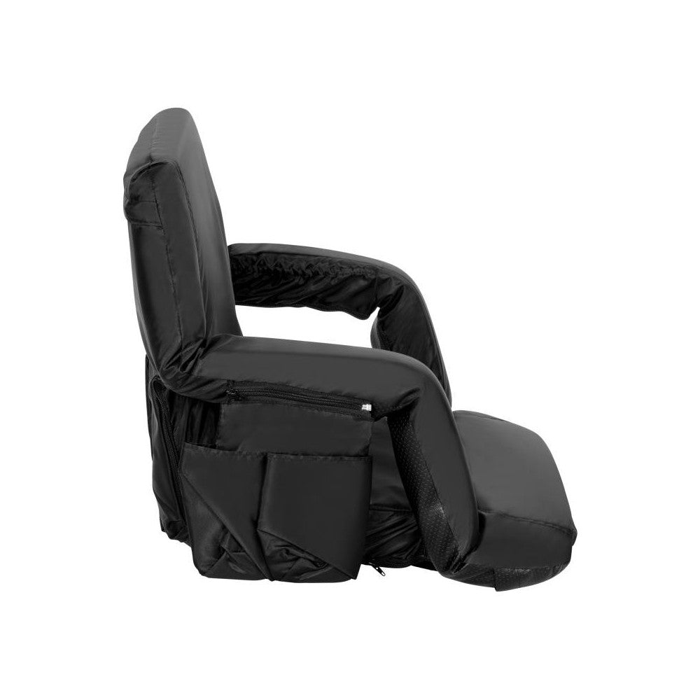 Flash Furniture Malta Black Reclining Stadium Chair FV-FA090-BK-GG