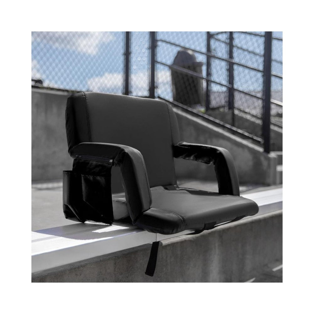 Flash Furniture Malta Black Reclining Stadium Chair FV-FA090L-BK-GG