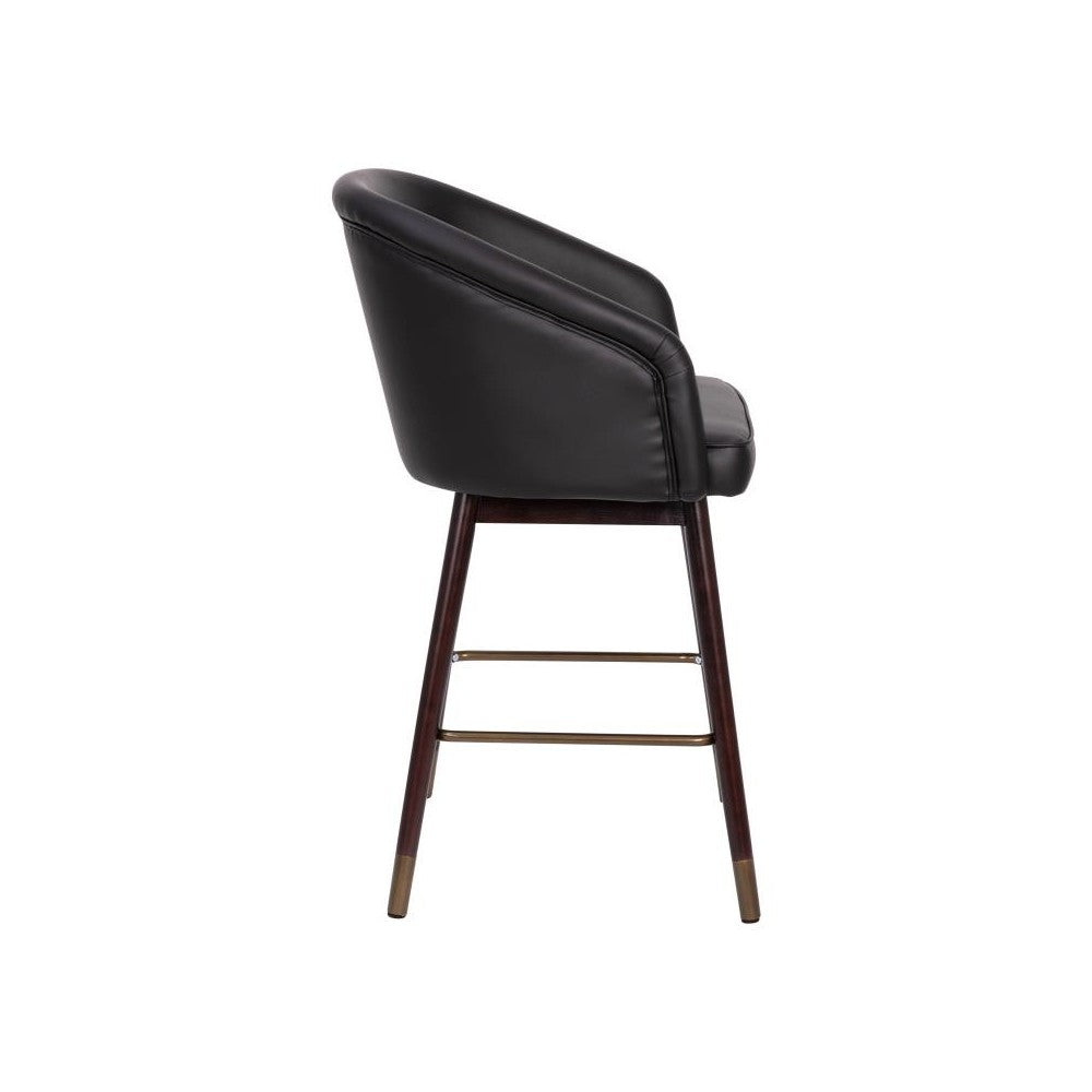 Flash Furniture Margo 2PK Black Leather 26" Barstool 2-AY-1928-26-BK-GG