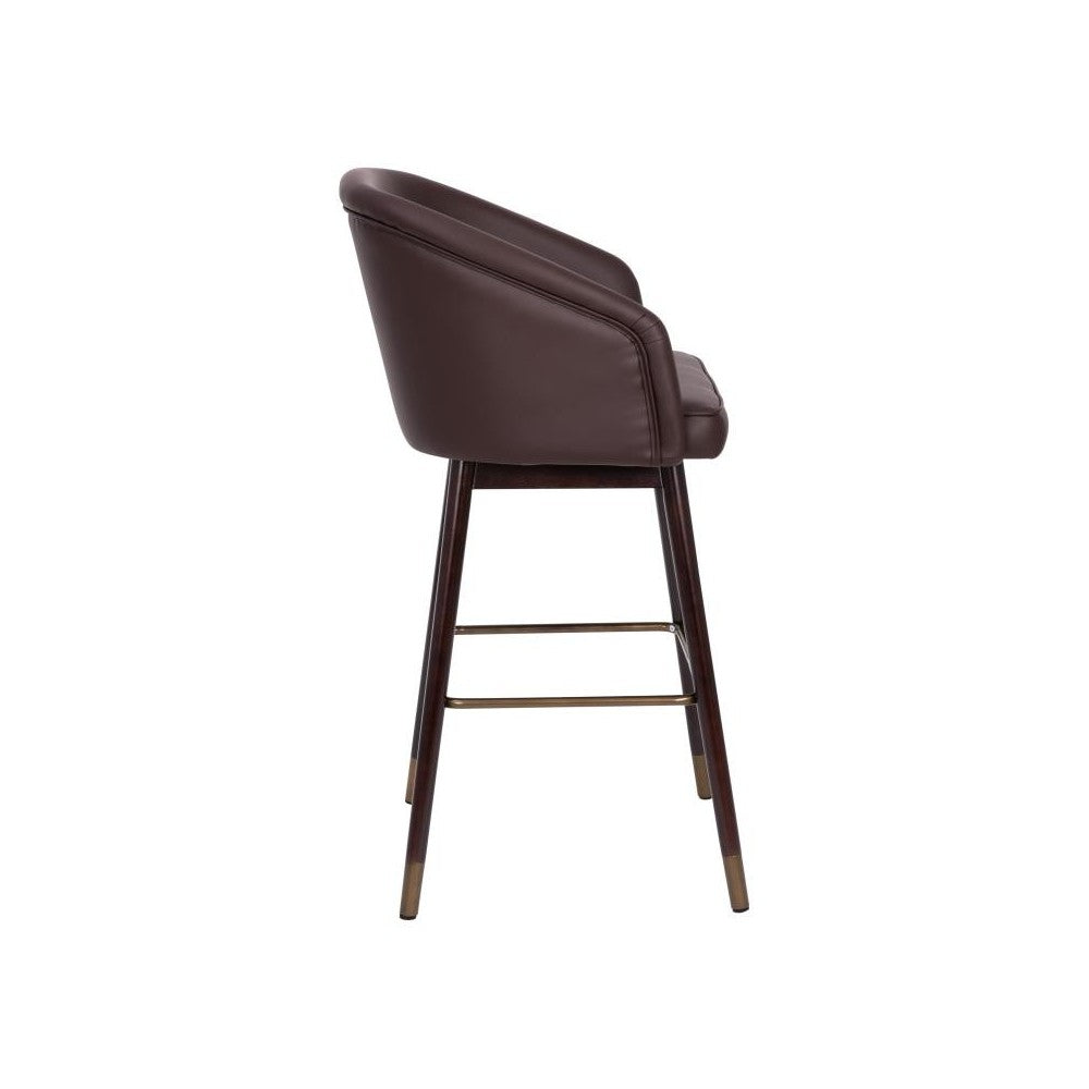 Flash Furniture Margo 2PK Brown LeatherSoft Barstool 2-AY-1928-30-BR-GG