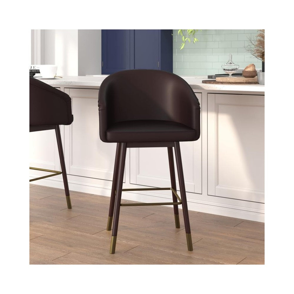 Flash Furniture Margo Brown LeatherSoft 26" Barstool AY-1928-26-BR-GG