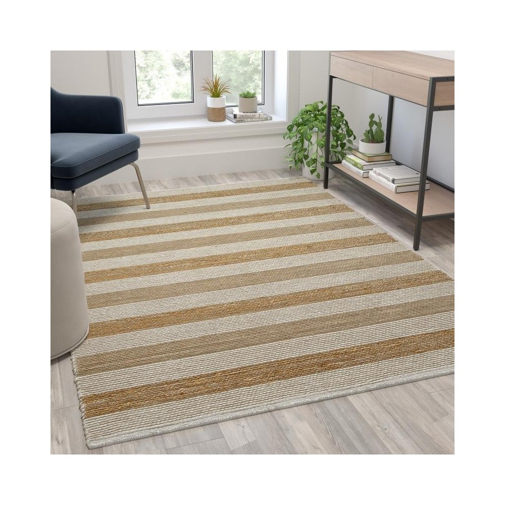 Flash Furniture Mariah 5' x 7' Striped Jute Area Rug CI-20-9354-57-GG